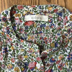 Doen Floral Long Sleeve Blouse Top Size Small